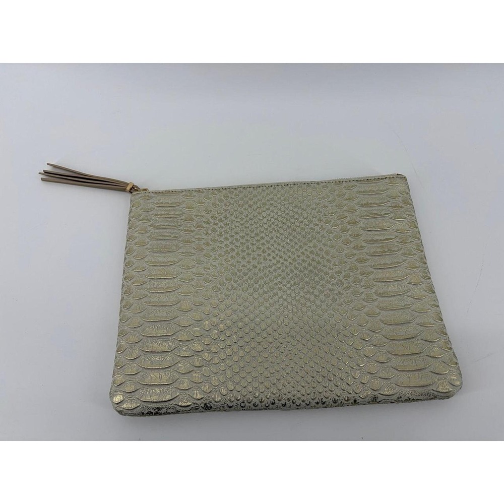 Stella & Dot Clutch Gold Envelope Bag Wristlet, Phone/Money Holder
